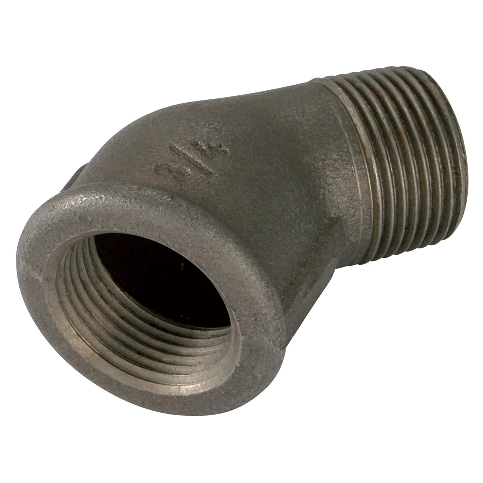 GF GF121-38N - 3/8" BSP/T M/Fem 45° Elbow Black 121