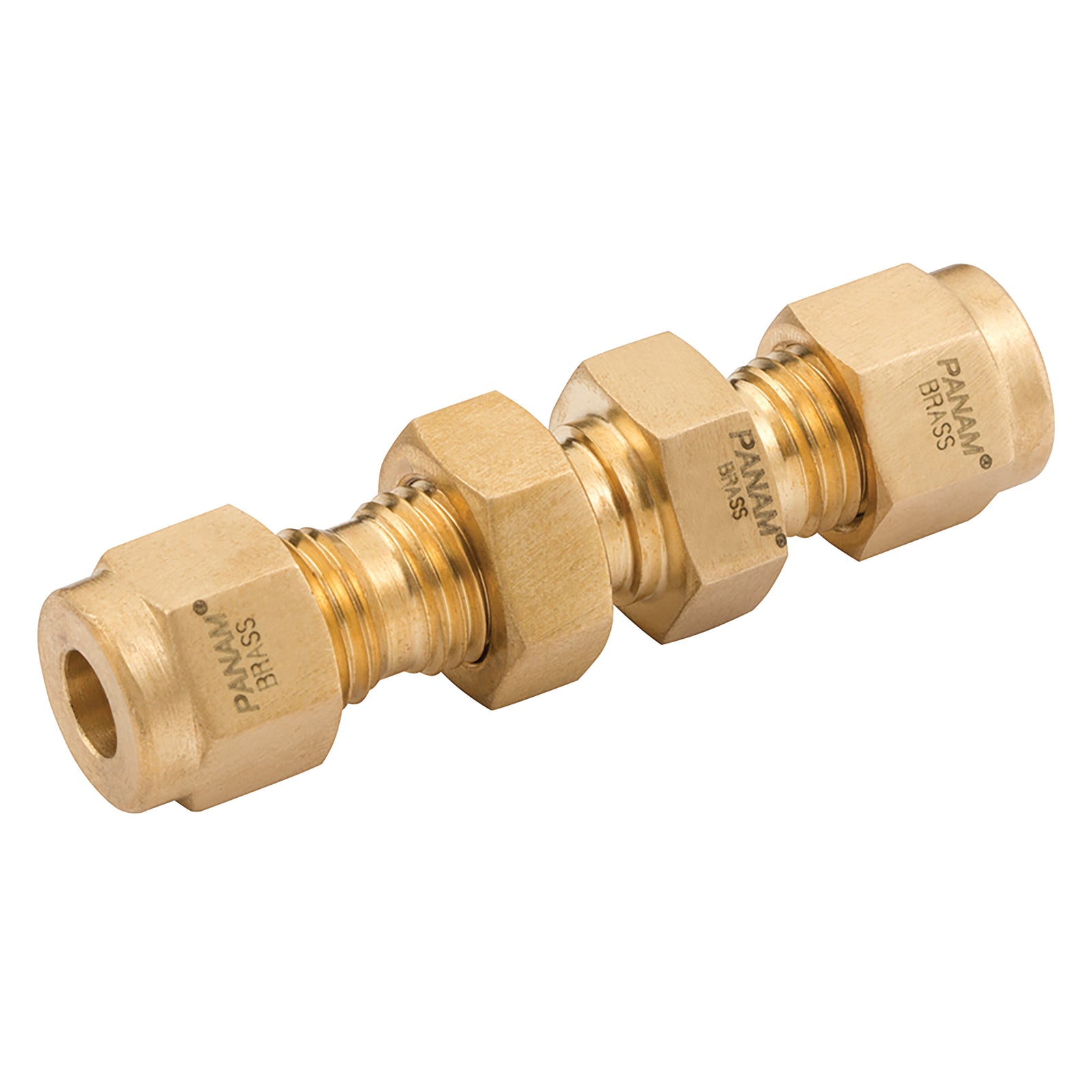 Panam BU-250-B - Bulkhead Union 1/4 OD Brass