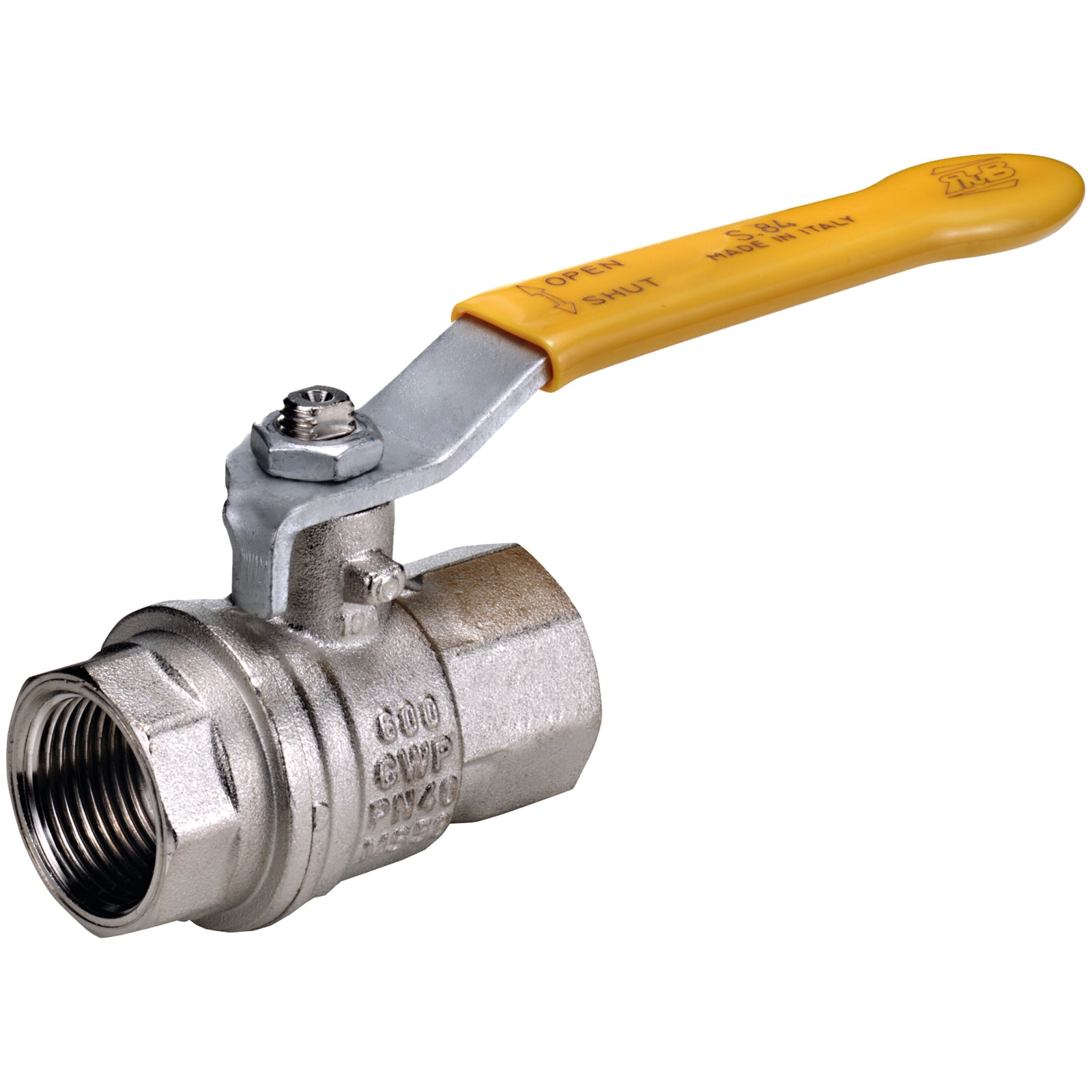 RUB Valves BV84-4 - 4" BSPP Brass Ball Valve Gas App Ni Plated