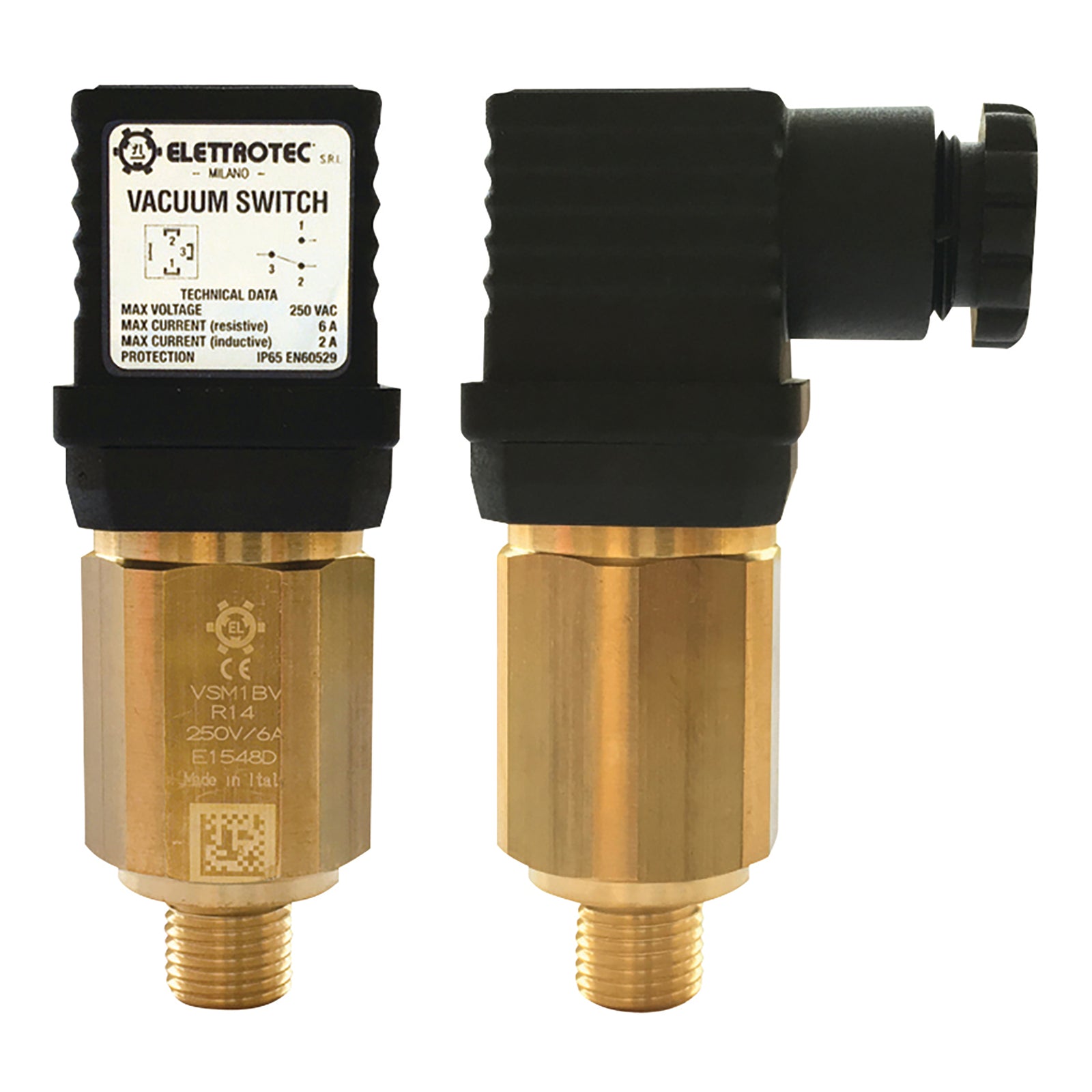 Elettrotec VSM2-BNR14 - Adj Vac Switch -500 To -900 Mbar G1/4"