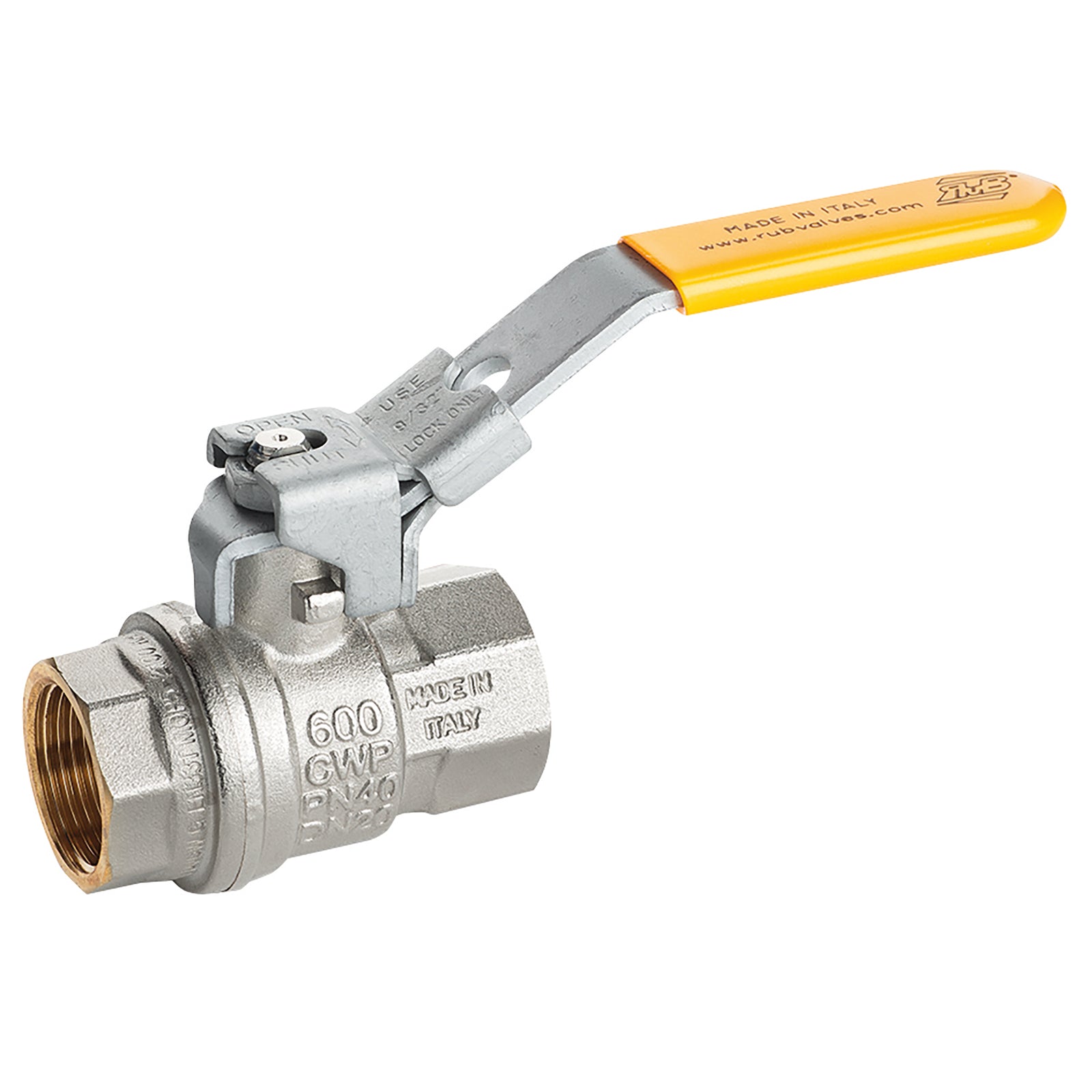 RUB Valves BV84-112L - 1 1/2"BSP En331 Brass Ball Valve Nickel Plated