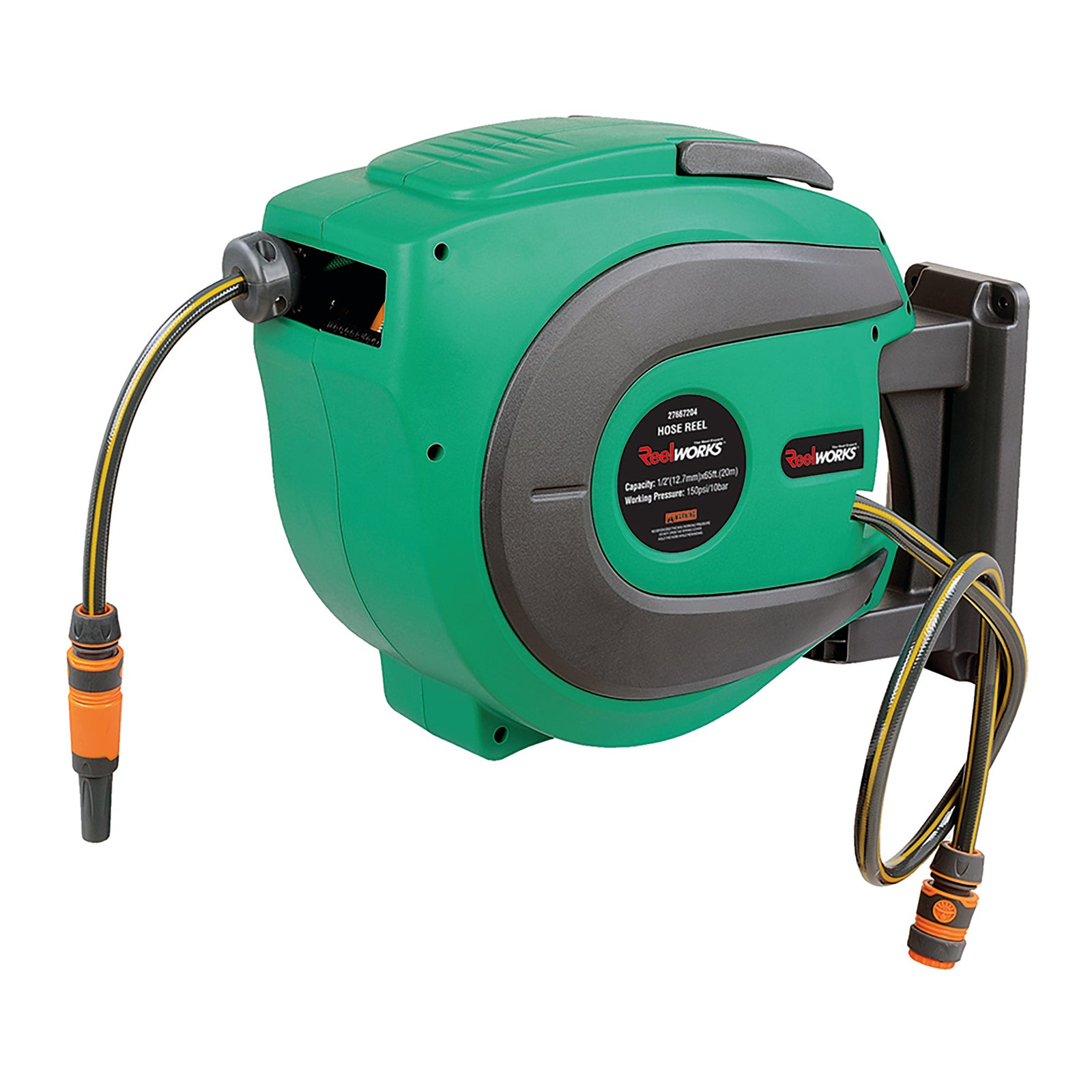 Redashe C2766 - 1/2" Hose ID 20M Garden Hose Reel