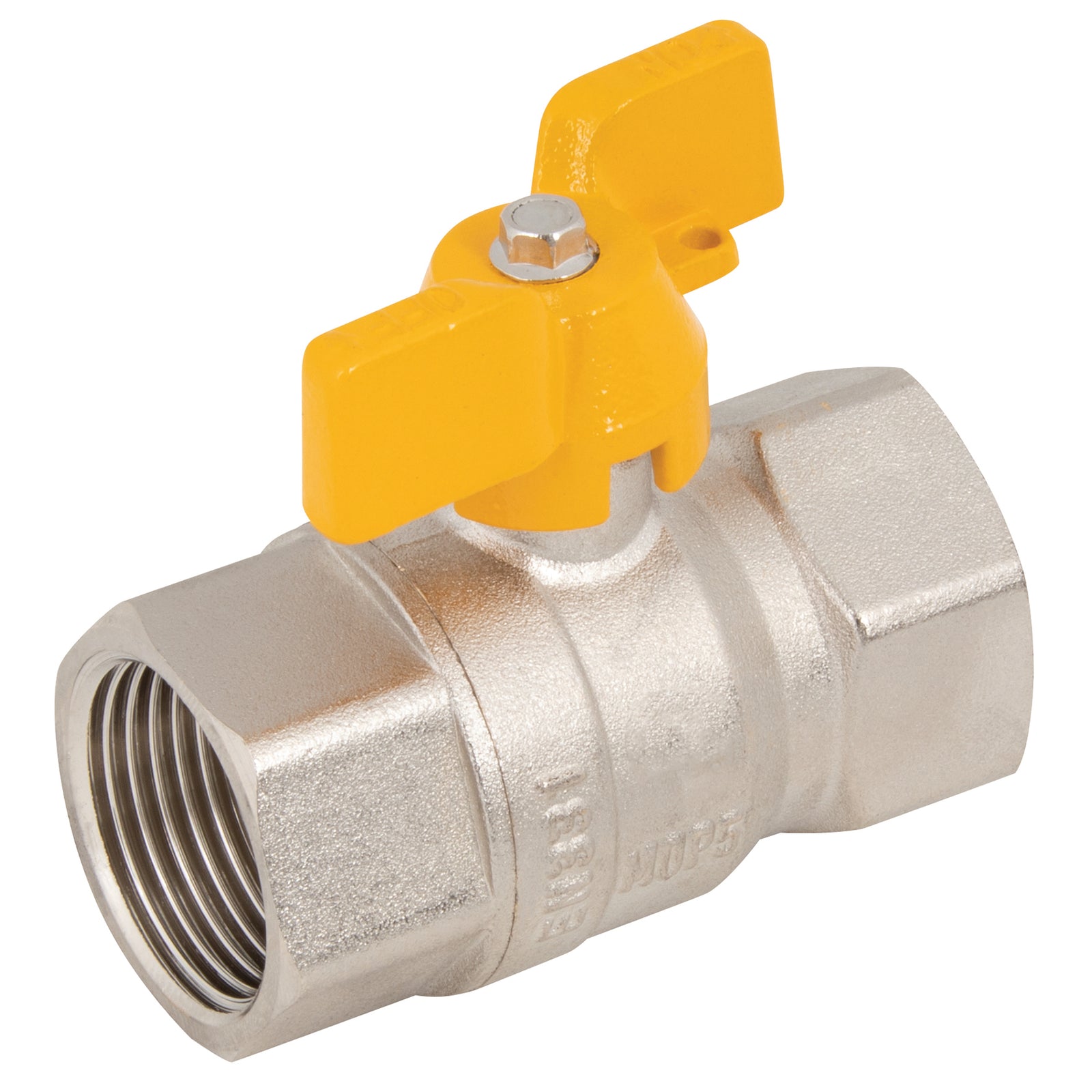 FT Pro 1072-12 - 1/2"BSP Brass Ball Valve Gas App Butterfly Handle