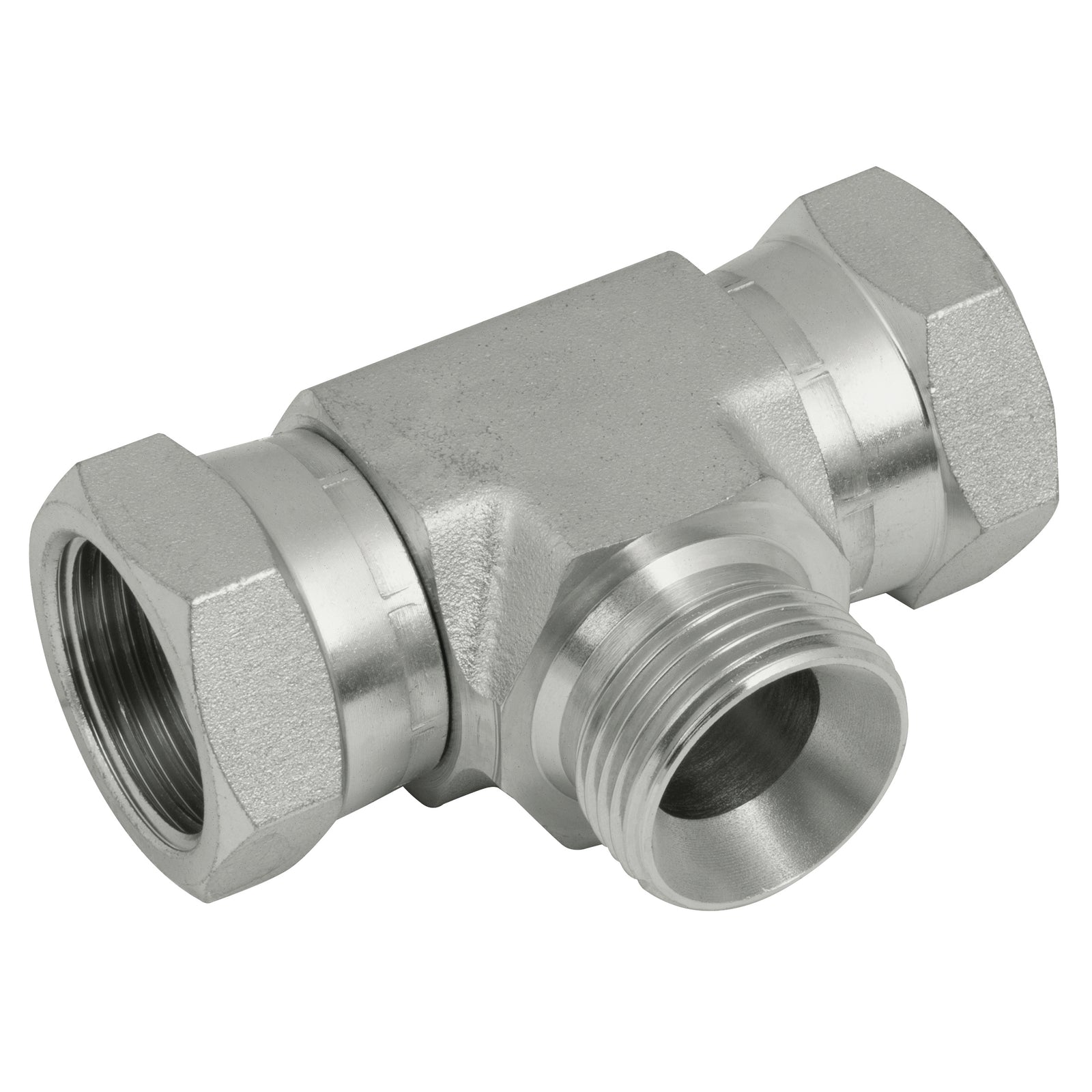 Brennan 60-3006-04-04-04 - 1/4" BSPP Fem/Fem Sw X Fixed Male Tee
