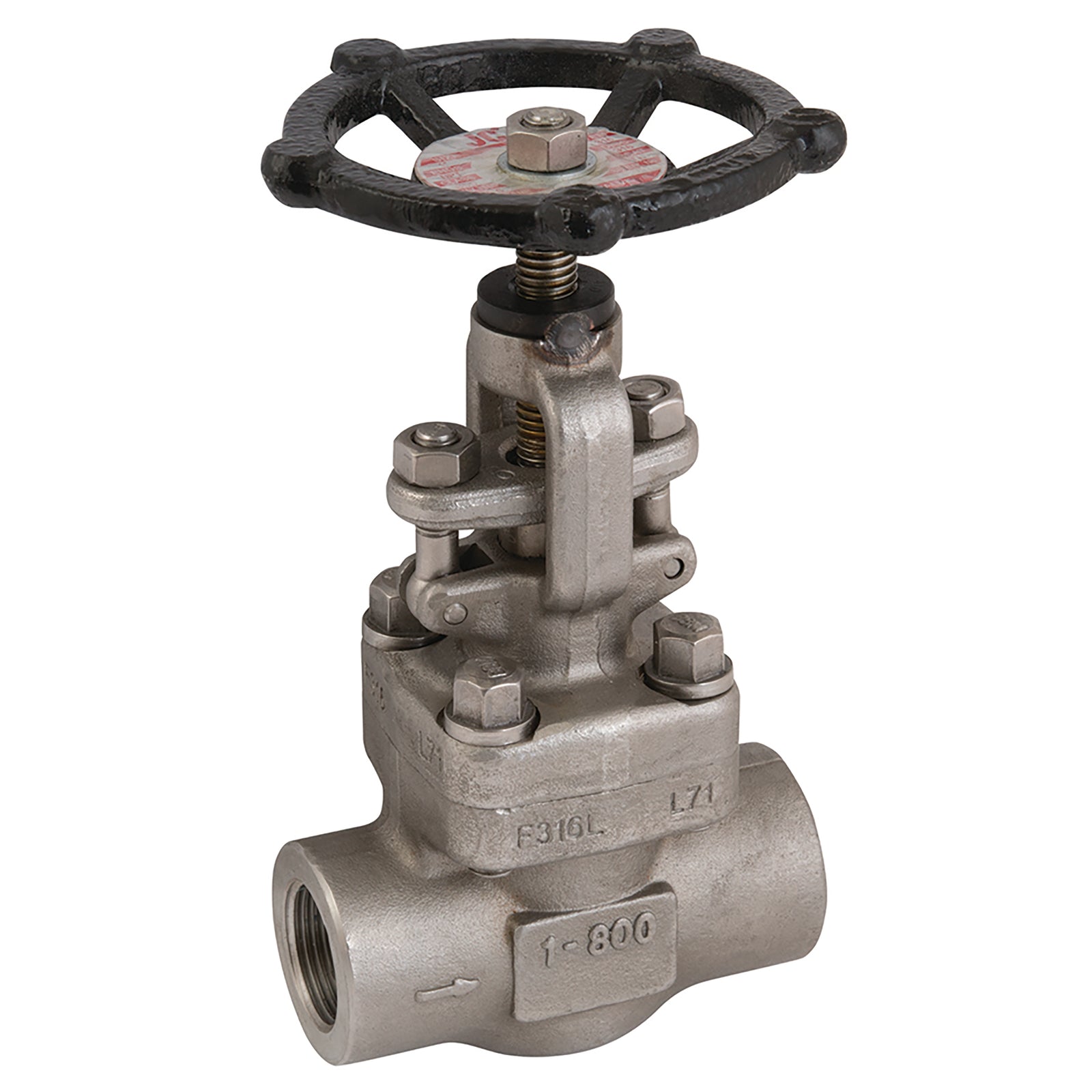 ICP Valves GL800S-12 - 1/2" Npt 800 Glbe Vlv H/Wheel Op 316L Ss