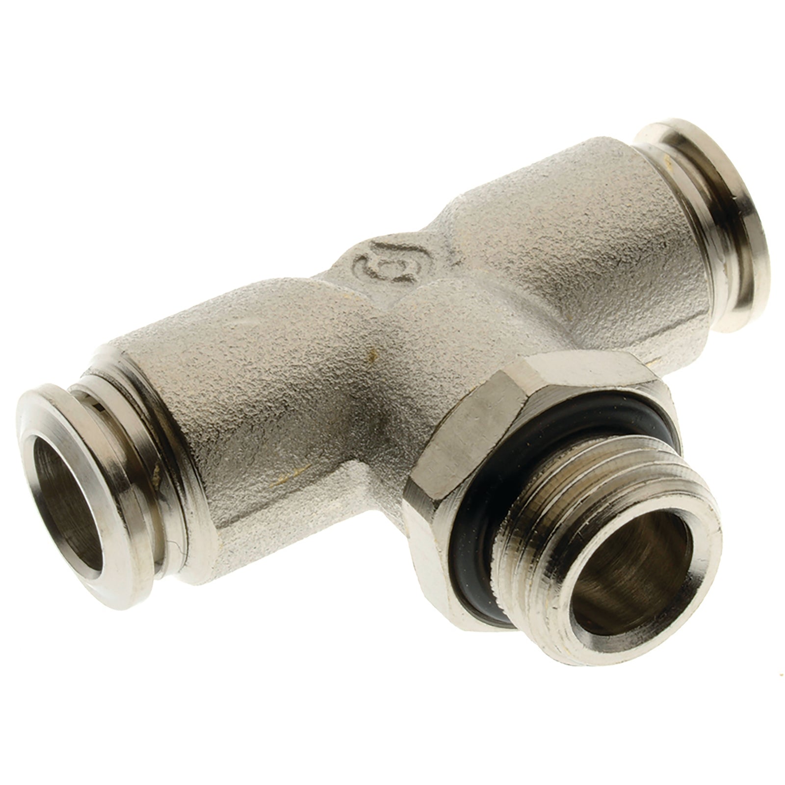 Aignep 572168-1/4 - 1/4" BSPP Male X 8mm OD Swivel Tee Centre Leg
