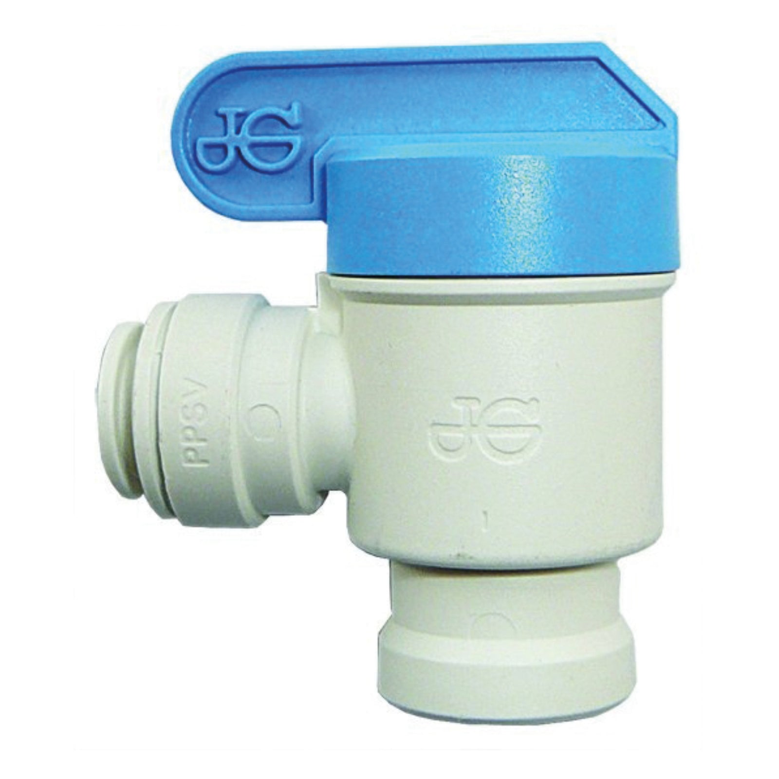 John Guest PPSV500822W - 1/4" Npt Female X 1/4" OD Shut Off Valve
