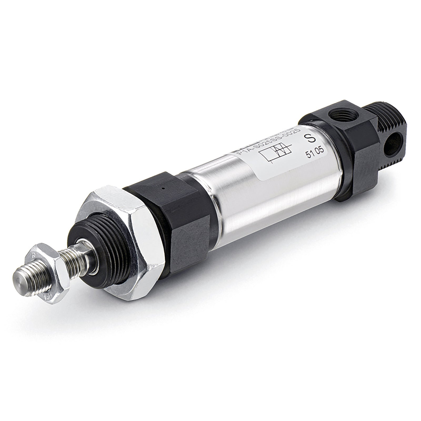 Parker P1A-S012SS-0025 - 12mm Borex25mm Stroke Mini Cylinder Spring Return