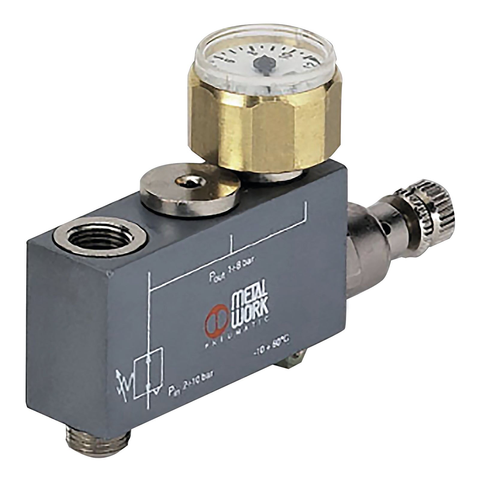 Pneumax 104.32.6.23/1.LC - 4mm Inlet Push Button Valve