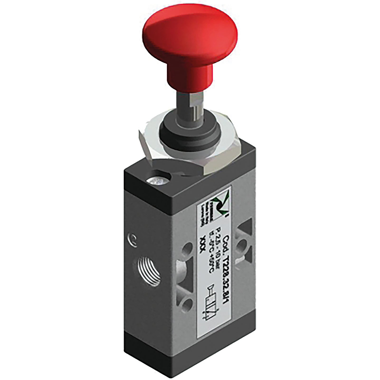 Pneumax T224.32.8.1 - 1/4" BSPP Female Push Button Valve
