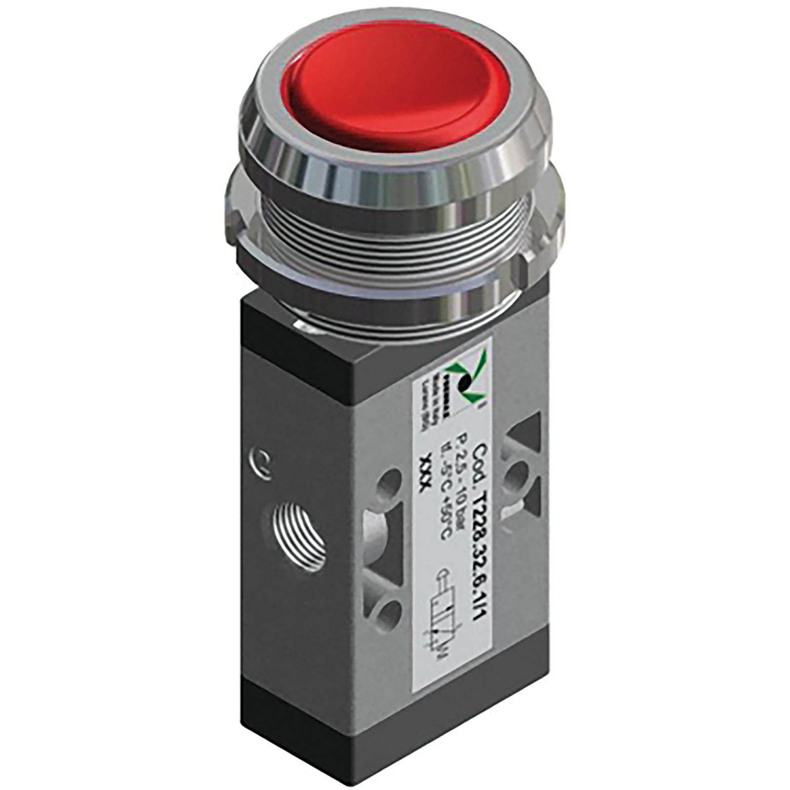 Pneumax T228.32.6.1/1 - 1/8" BSPP Female Push Button Valve