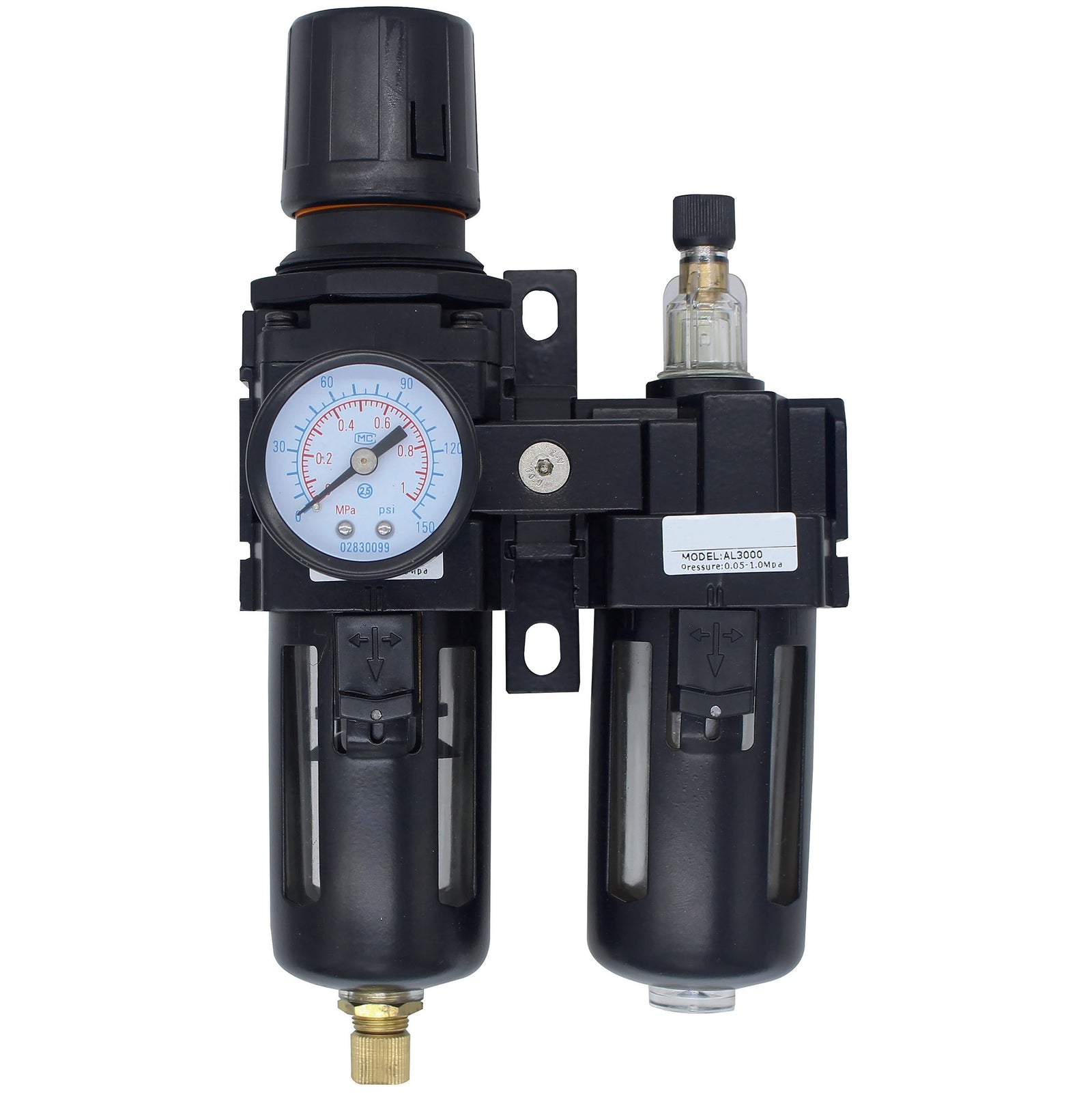 FT Pro AC3010-02D - 1/4" BSPP Female Filter + Regulator + Lubricator
