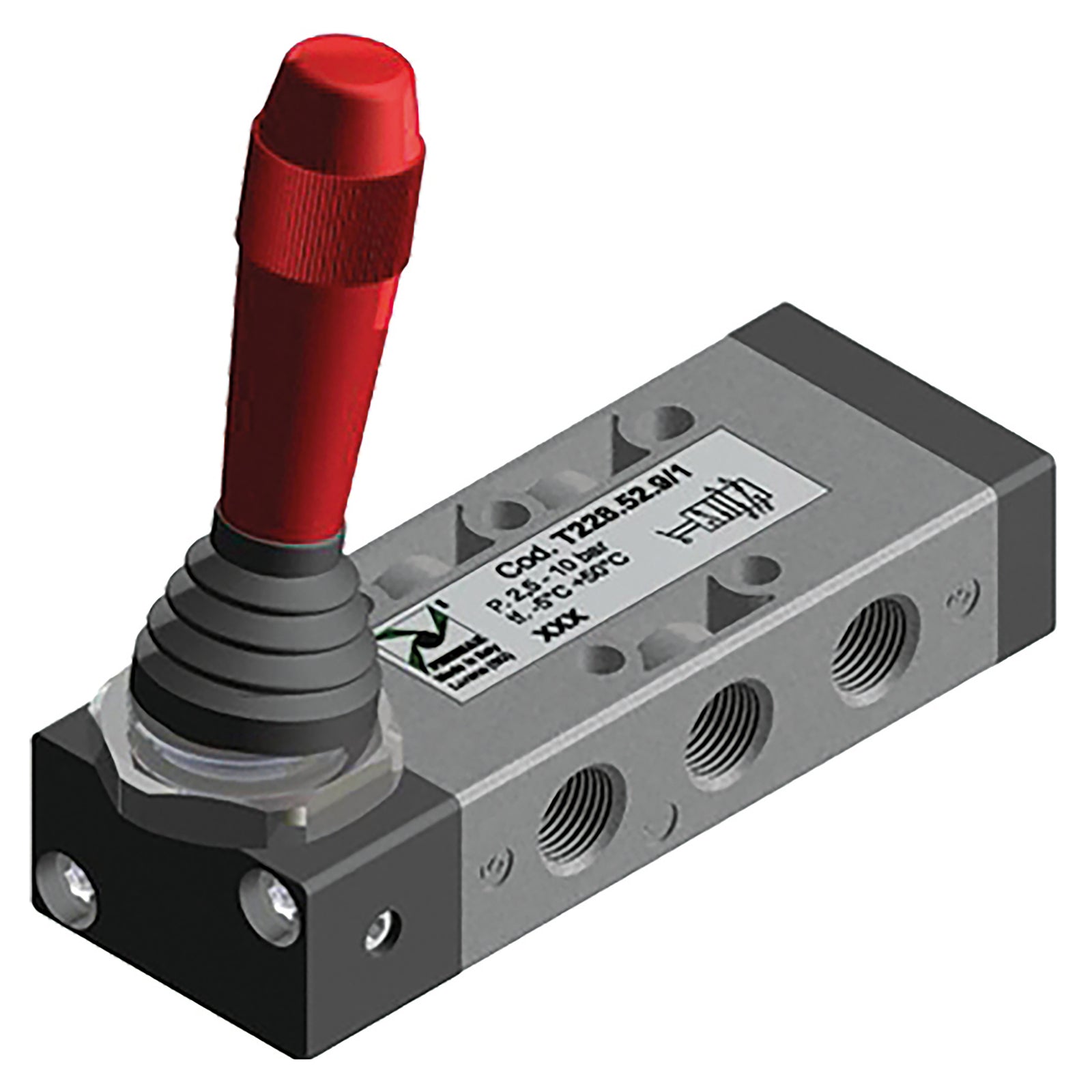 Pneumax 104.32.6.25.PA - 4mm Inlet Palm Button Valve