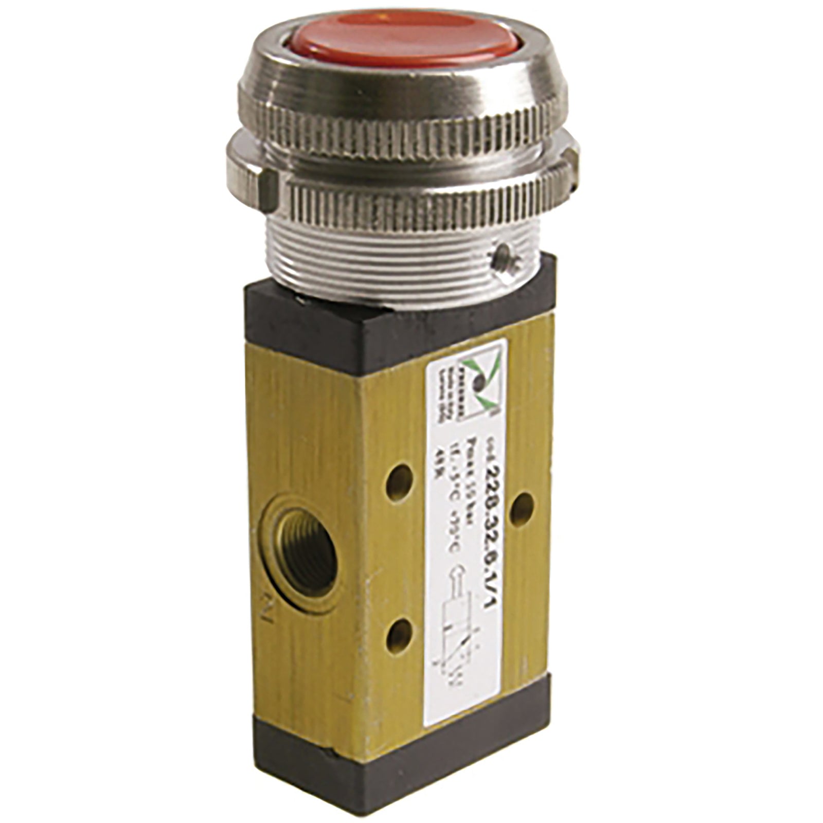 Pneumax 228.32.6.1/1 - 1/8" BSPP Female Push Button Valve
