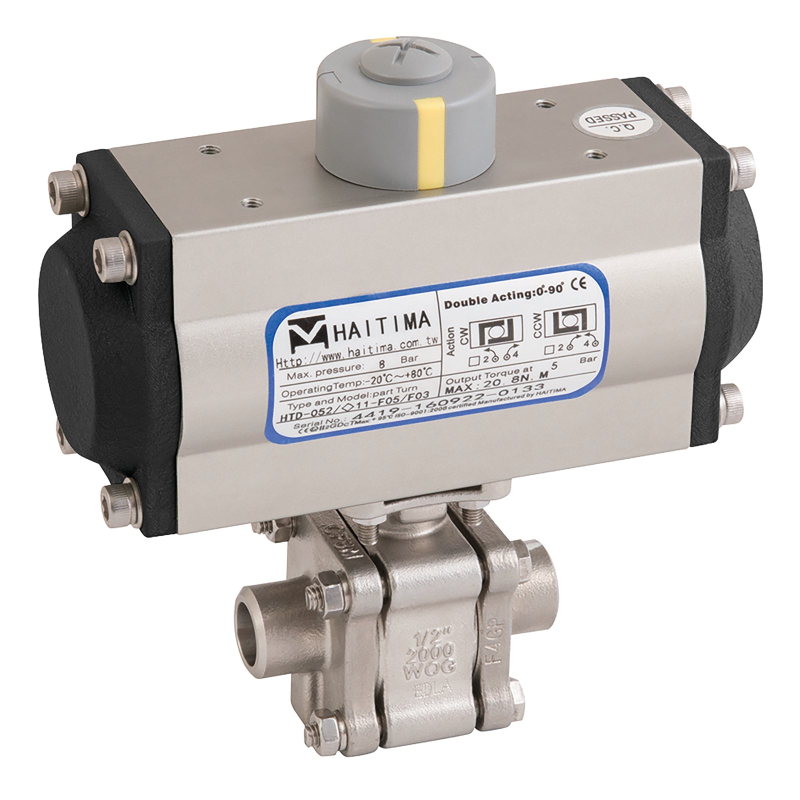 Haitima HDA 2012KMD-12 2012KMD-12 1/2" Nbbw Ss 3Pc Fsas Bv Da Act