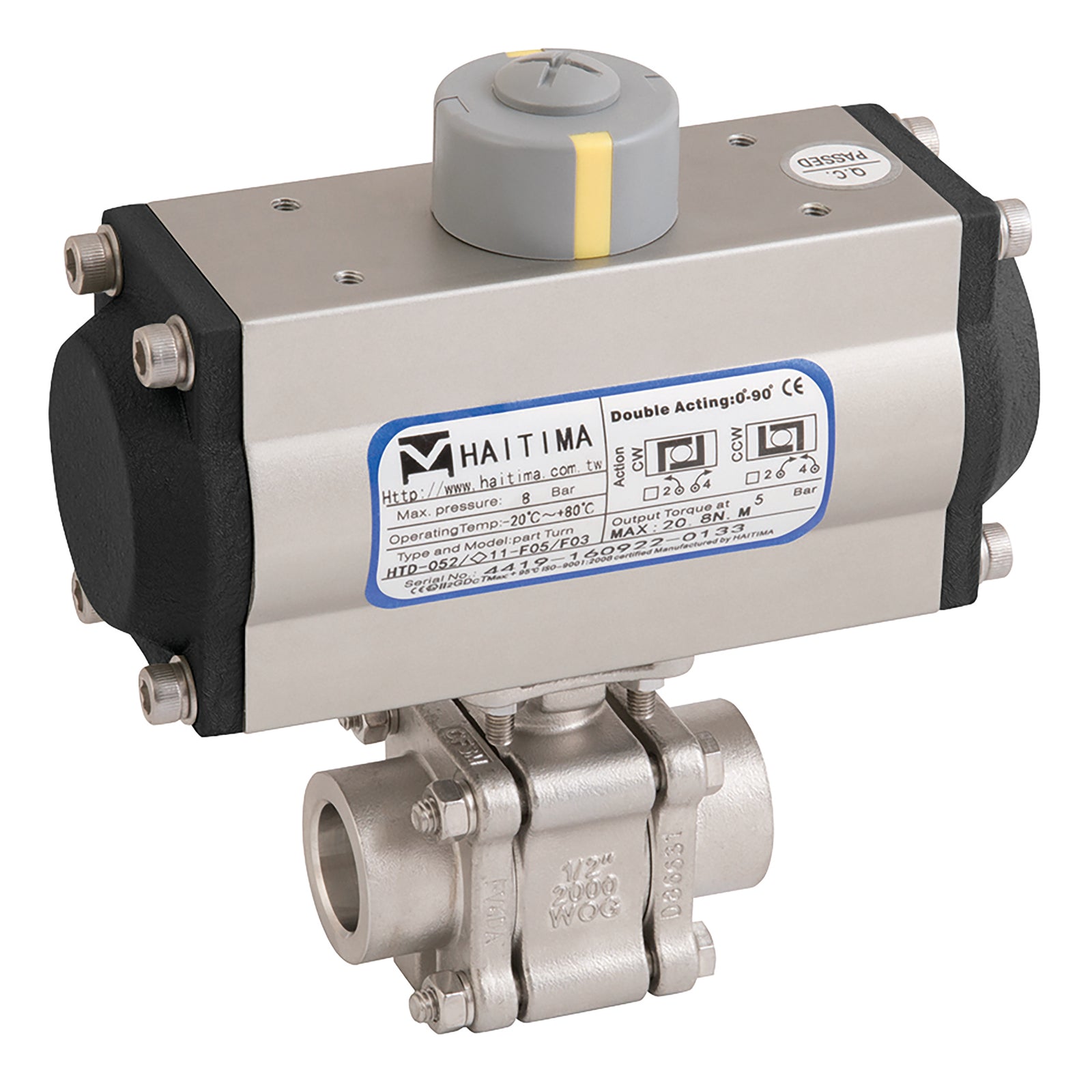 Haitima HDA 2011KMD-12 2011KMD-12 1/2" Nbsw Ss 3Pc Fsas Bv Da Act