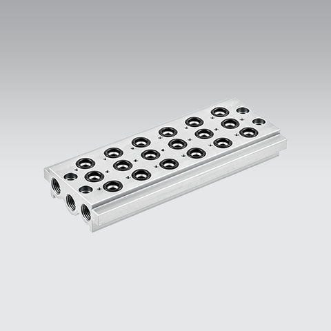 6 Pos. Multiple Base Basic 1/4'' - '0224200601 | Metal Work Pneumatic Online