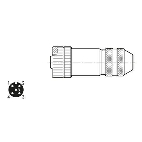 M12 Female Connector Bus Code A - '0240009055 | Metal Work Pneumatic Online