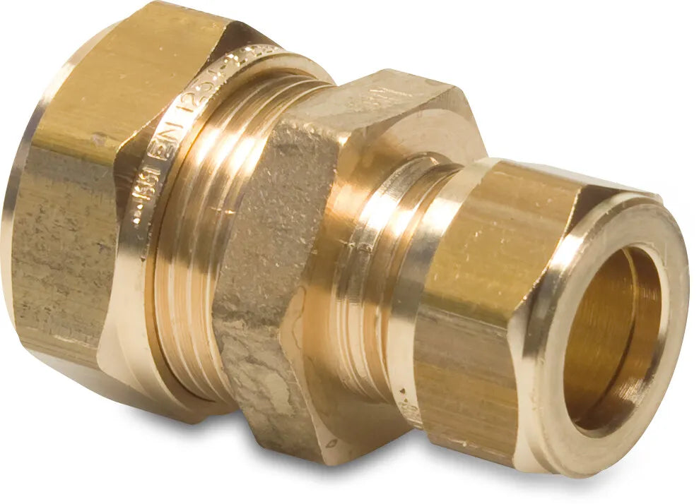 Bonfix Socket Brass 12mm x 10mm Compression Fitting /Gastec | Bonfix | UK Supplier | Roladex