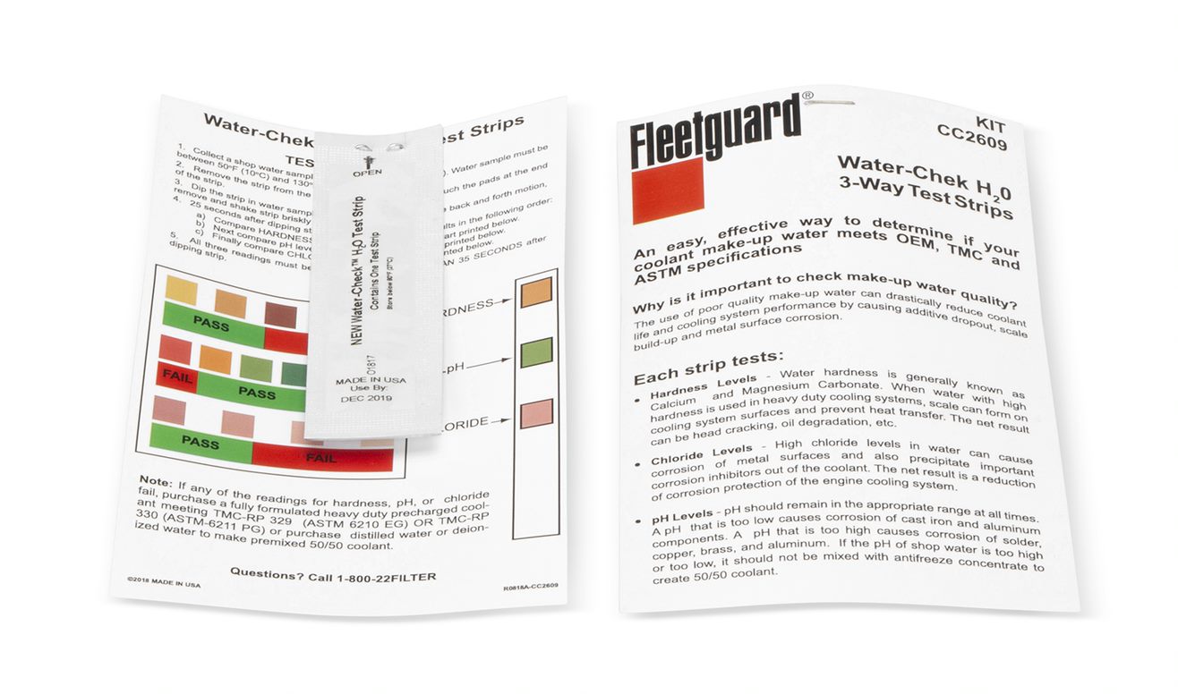Fleetguard Coolant Test Strips CC2609