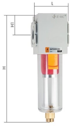 EAFD 4000-04 EMC eco-line sub-microfilter, g 1/2", drain semi-automatic