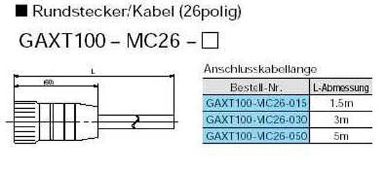 SMC AXT100-MC26-050 SMC Circular Connector/Cable
