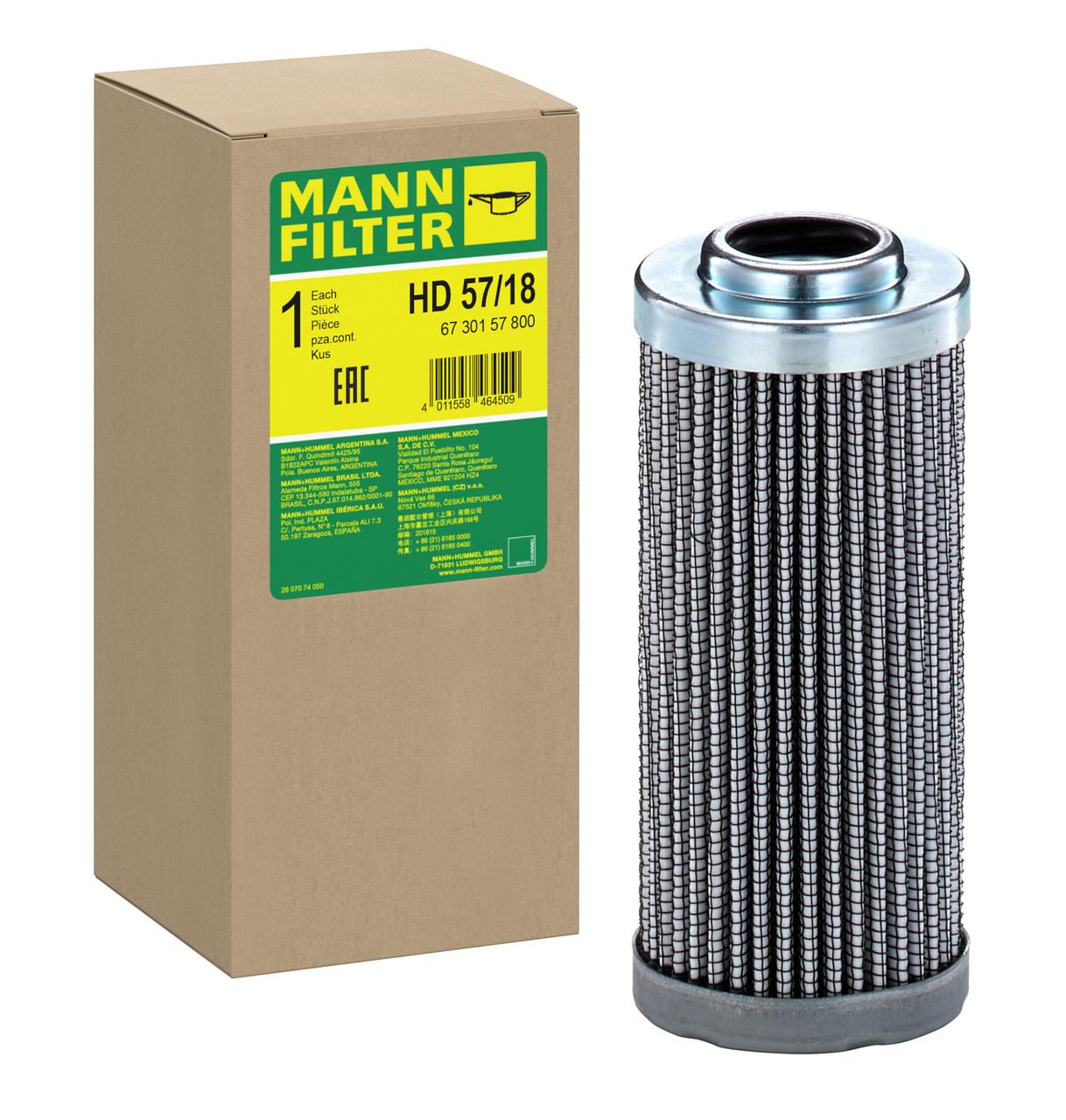 Mann Hydraulic Filter HD 57/18