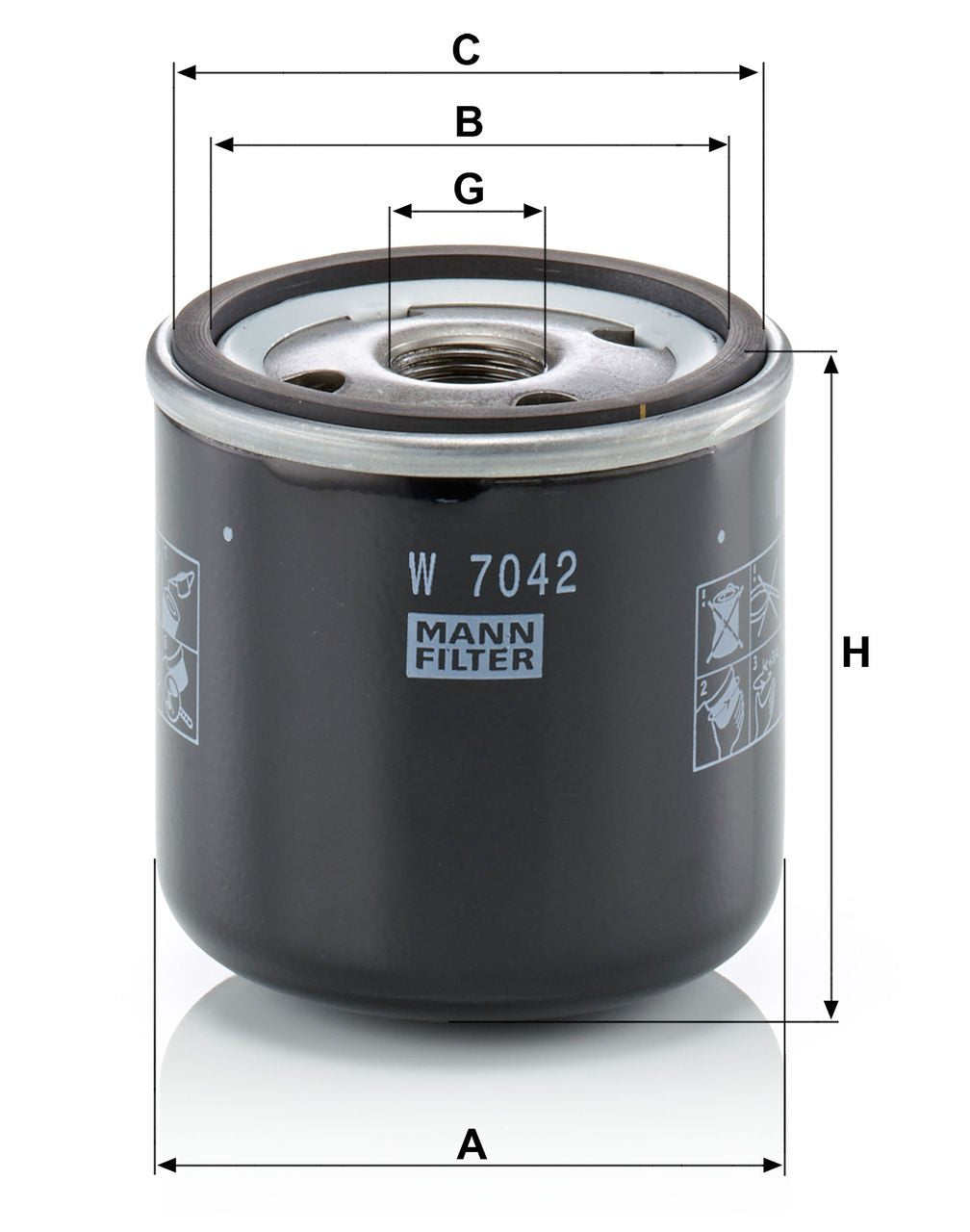 Mann Oil Filter W 7042
