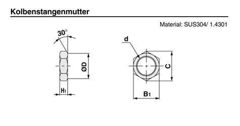 SMC NT-10SUS SMC Piston Rod Nut