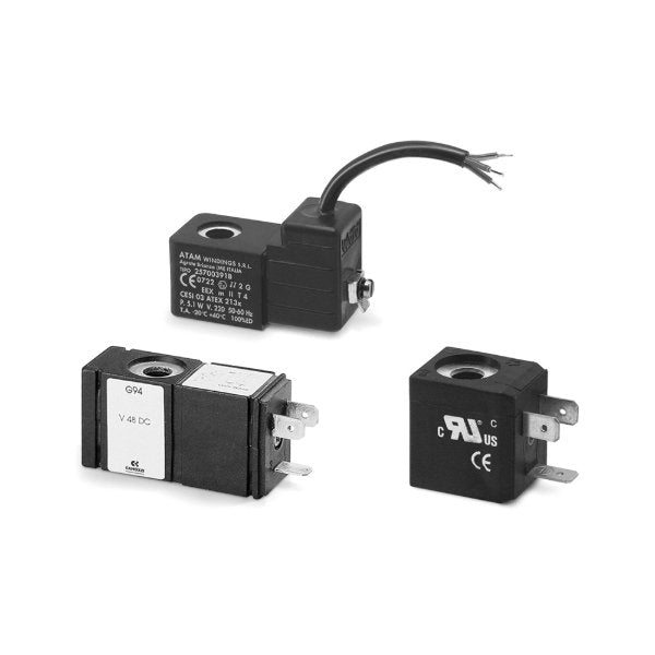 Image of U72 - Solenoid coil 12V DC PPS 22x22 - Camozzi | Roladex UK