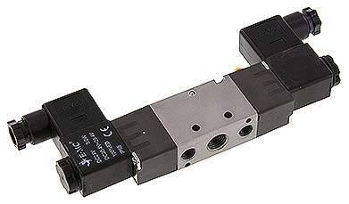 RV 5222-08-230V EMC 5/2-way solenoid valve, g 1/4", pulse valve, 230 v ac