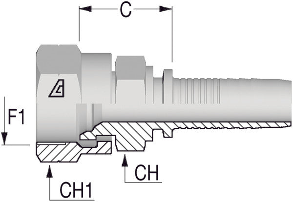 M14 JIS Fem x 1/4 Hose KOMATSU
