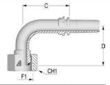 1.1/2" BSP Female x 1.1/2" 90° Hose Insert