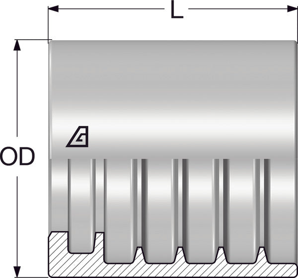 Ferrule 3/4" 2SN/FLEXOPAK 2 MINETUFF