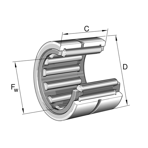 Image of INA Machined Type Needle Roller Bearing-NK-37/30 - Roladex UK