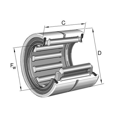 Image of INA Machined Type Needle Roller Bearing-RNA-4904-2RS - Roladex UK