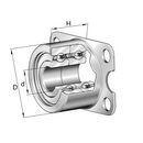 Image of INA Flanged Housing unit-ZKLR-0624-ZZ - Roladex UK