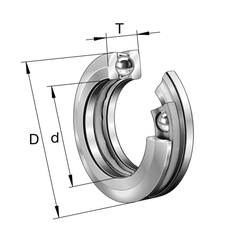 Image of SKF Axial Thrust Ball Bearing 53320 - Roladex UK