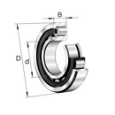 Image of SKF Cylindrical Roller Bearing NJ2228E.M1A.C3 - Roladex UK
