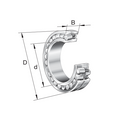 Image of RHP Spherical Roller Bearing-23228E1.M - Roladex UK