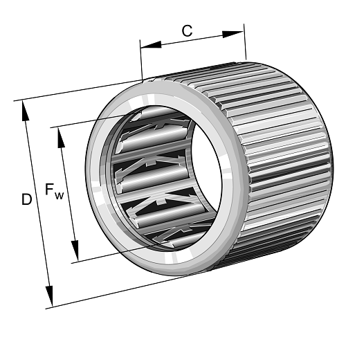 INA HF-0812KFR Needle Clutch Bearing