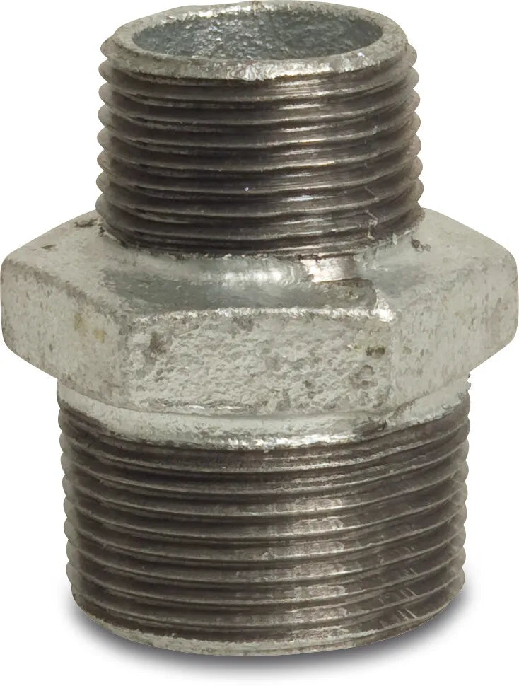 Profec Reducer NiPPle Galvanised Cast Iron 1" x 3/4" Male Thread 25Bar | Profec | UK Supplier | Roladex
