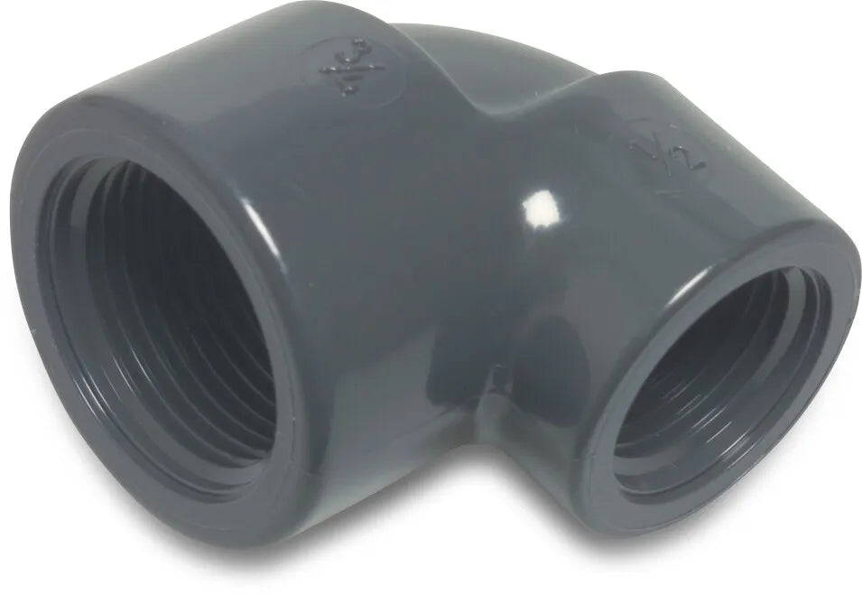 Profec Elbow 90° Pvc-U 3/4" x 1/2" Female Thread 10Bar Grey | Profec | UK Supplier | Roladex