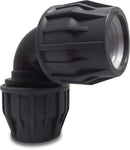 Jasonflex 90° PP 50mm Compression Fitting 16Bar Grey | Jasonflex | UK Supplier | Roladex