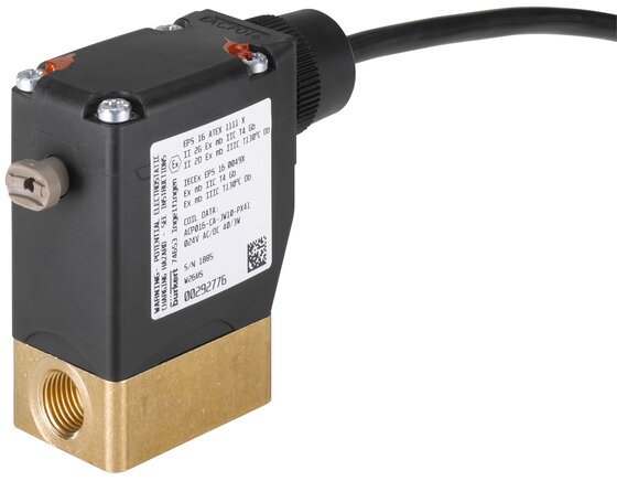 burkert 0330 2/2-way solenoid valve – brass – 5/32 inch" – 24v ac – 0330-b-04,0-bb-ms-gm82-024/uc-