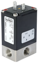 burkert 0330 3/2-way solenoid valve – stainless steel – g1/4" – 24v dc – 0330-t-04,0-ff-va-gm82-024/dc-