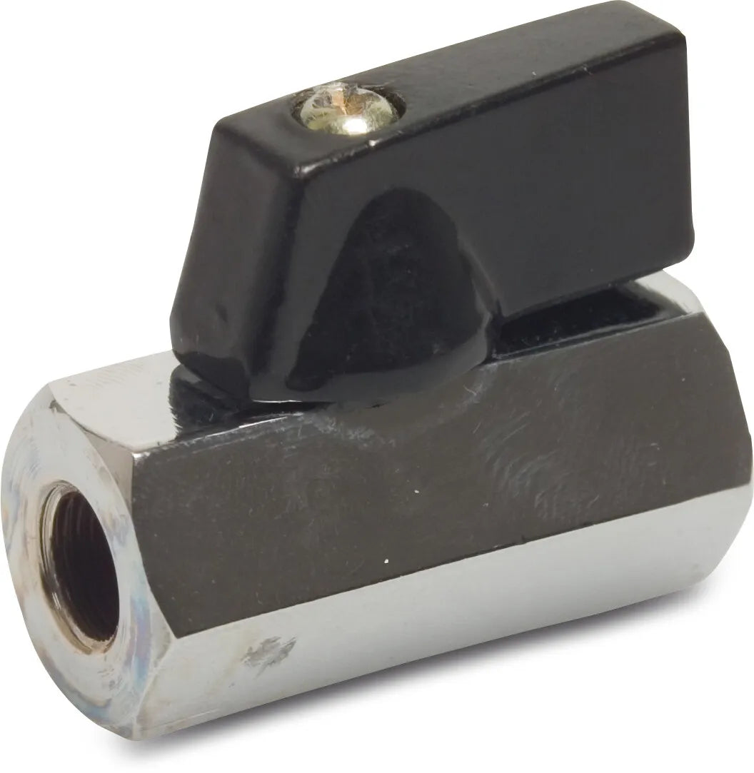 Profec Ball Valve Brass Chrome Plated 1/8" Female Thread 15Bar Type 400 | Profec | UK Supplier | Roladex
