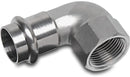 Bonfix Elbow 90° Stainless Steel 316L 3/4" x 22mm Female Thread x Press Fit | Bonfix | UK Supplier | Roladex
