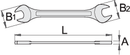 Open end wrench, 19 x 22