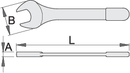 Insulated single open end wrench, 8